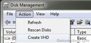 Criar VHD no Windows 7