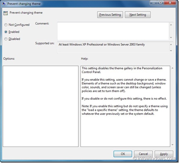 Impedir que os usuários alterem o tema do Windows 7 usando a Diretiva de Grupo5