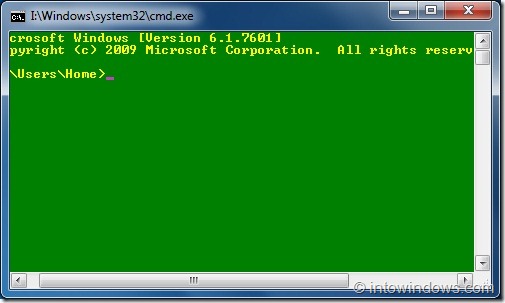 Como alterar o texto do prompt de comando e a cor de fundo no Windows 7