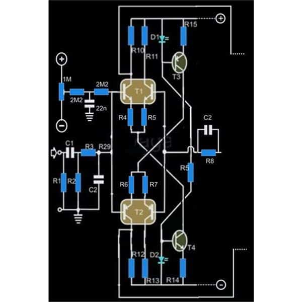 CIRCUITO AMPLIFICADOR MOSFET DE 250 WATTS