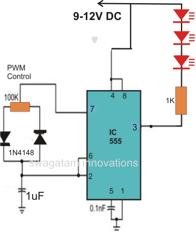 CIRCUITO DE LUZ ESTROBOSCÓPICA IC 555