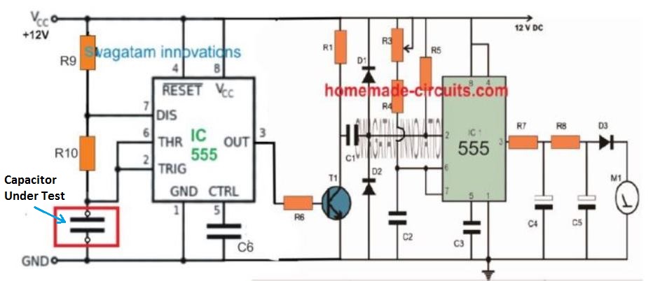 CIRCUITO MEDIDOR DE CAPACITÂNCIA BASEADO EM IC 555 SIMPLES