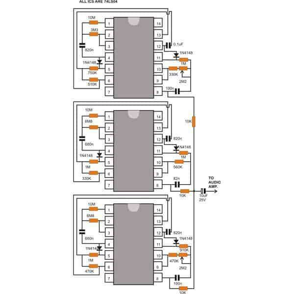 CIRCUITO SIMULADOR DE SOM DE METRALHADORA