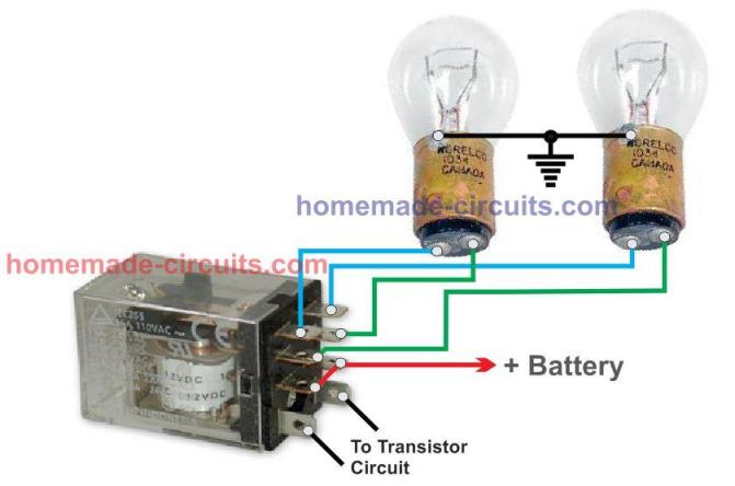 DIAGRAMA DE CONEXÃO DO RELÉ DPDT COM LÂMPADA DIPPER