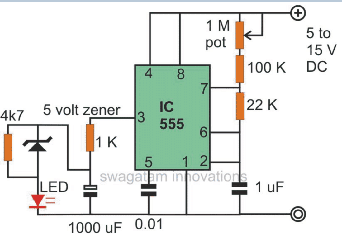 EFEITO DE LUZ GIRATÓRIA DA POLÍCIA IC 555