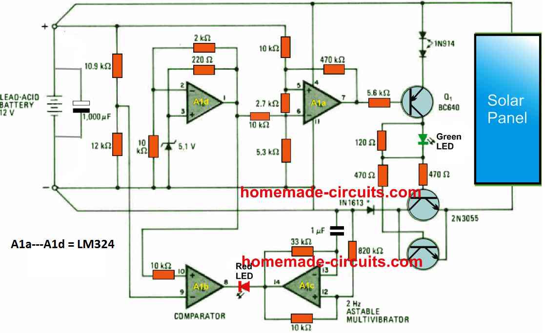 REGULADOR DE TENSÃO SOLAR USANDO IC LM324