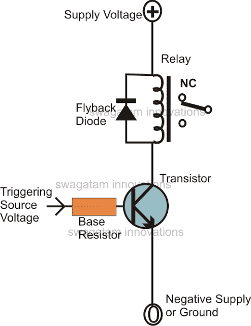 CIRCUITO DE DRIVER DE RELÉ DE TRANSISTOR COM FÓRMULA E CÁLCULOS