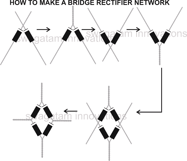 COMO FAZER REDE RETIFICADORA EM PONTE USANDO DIODOS 1N4007