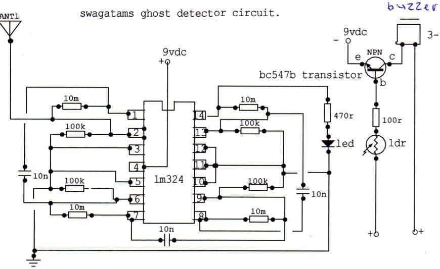 Como fazer um circuito detector de fantasmas 19 Detector de fantasmas usando transistores