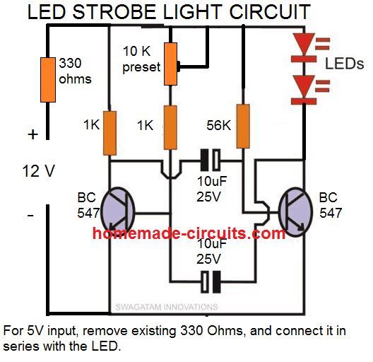 Como fazer de qualquer luz uma luz estroboscópica usando apenas dois transistores 2 Pulsando qualquer luz para produzir efeito Strobing