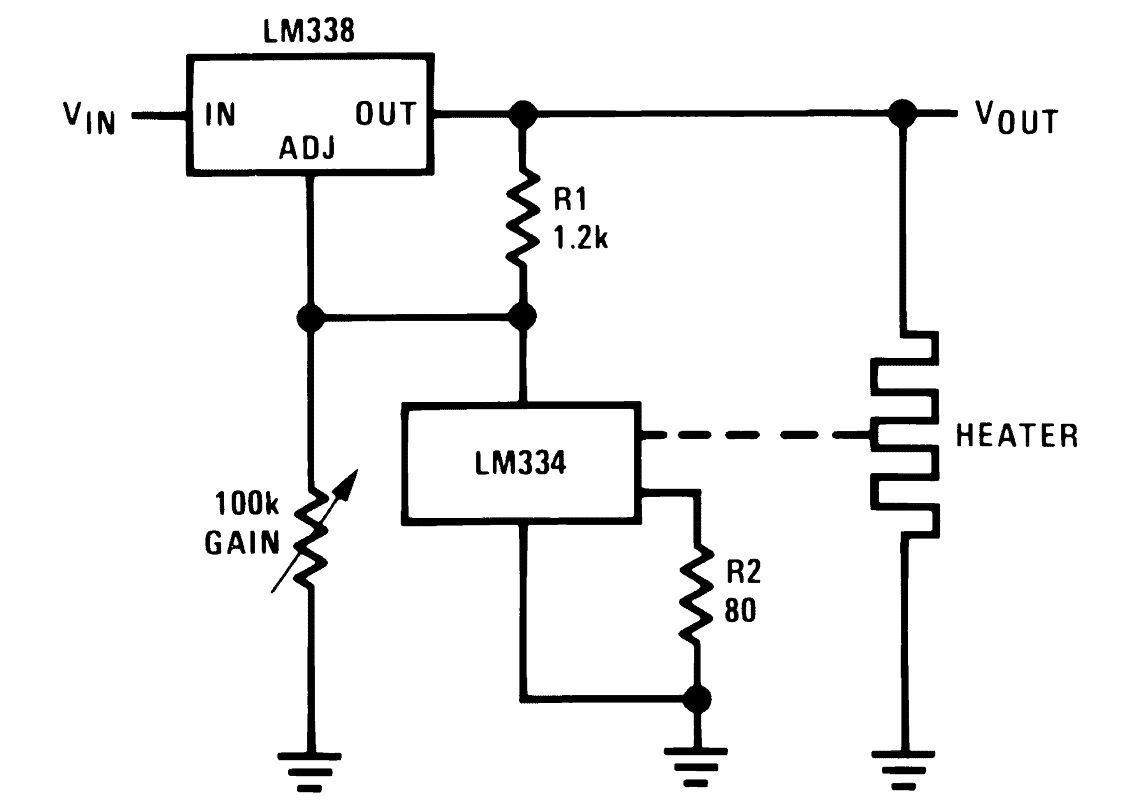 Circuitos de Aplicação IC LM338 17 Circuito Controlador do Aquecedor