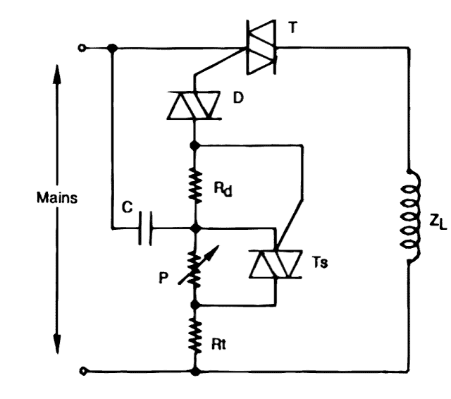 Circuito de controle Triac idealmente adequado para cargas altamente indutivas, como transformadores e motores CA