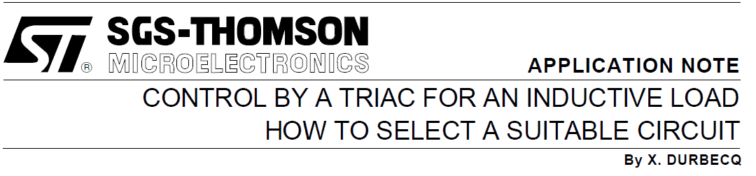Circuito de controle Triac idealmente adequado para cargas altamente indutivas, como transformadores e motores CA