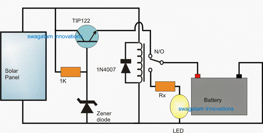 RELAY CONTROLLED AUTOMATIC SOLAR LIGHT CIRCUIT