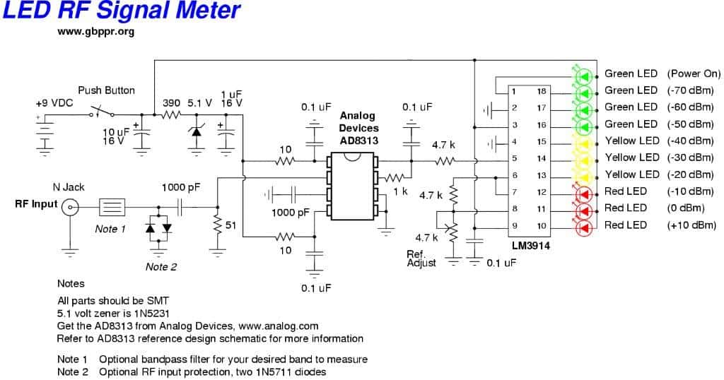 Circuito Medidor de Sinal RF 3 Discutindo como construir um medidor de sinal de RF