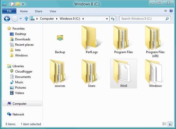 Redefinir ou atualizar o Windows 8 PC sem DVD