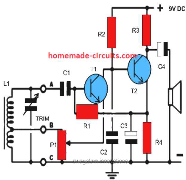 Circuito de rádio AM mais simples 2 Diagrama de circuito