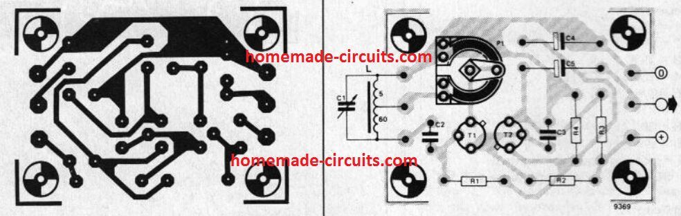 Circuito de rádio AM mais simples 15 Layout de PCB e detalhes de construção