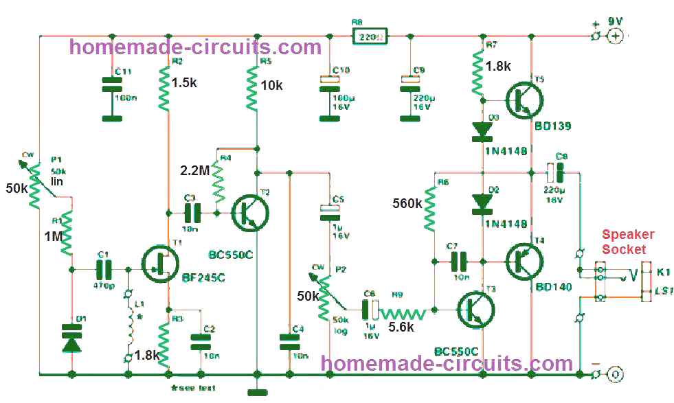 Circuito de rádio AM mais simples 23 Receptor TRF MW