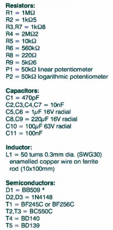 Circuito de rádio AM mais simples 25 Receptor TRF MW