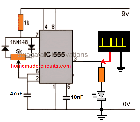 IC 555 PWM usando diodos