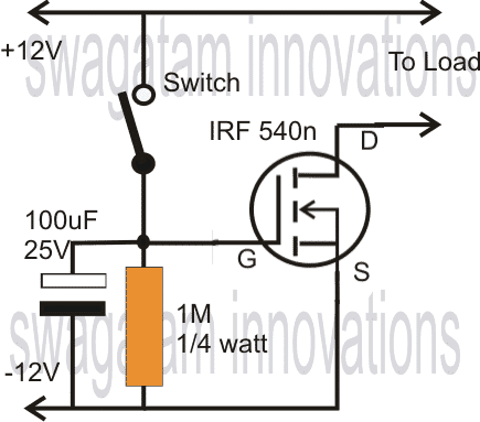 Usando Mosfet como um temporizador de atraso