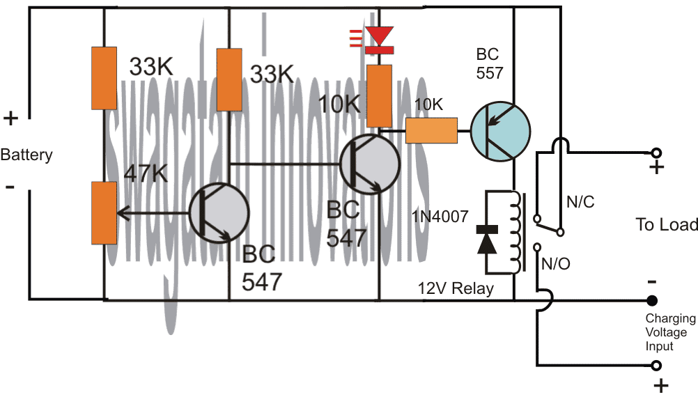 Atualizando o circuito de bateria fraca transistorizada acima em um circuito de corte de bateria fraca