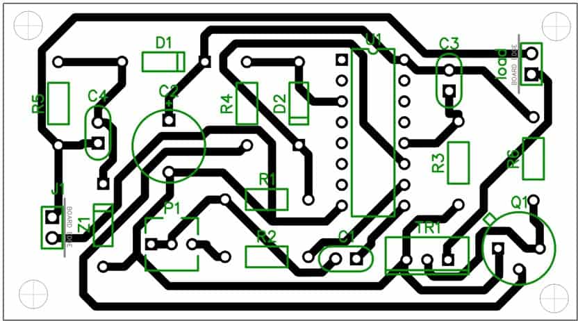 Layout da placa de circuito impresso