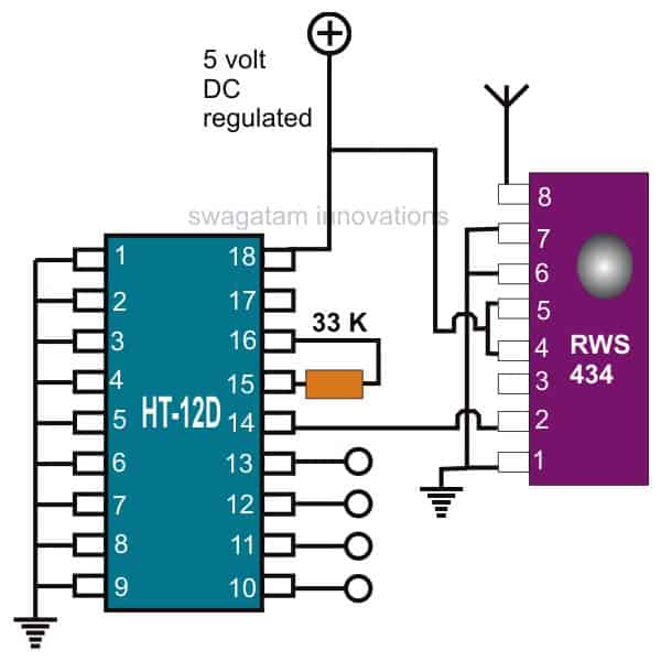 Circuito de controle remoto RF simples sem microcontrolador 19 Operação do Circuito Receptor (Rx)