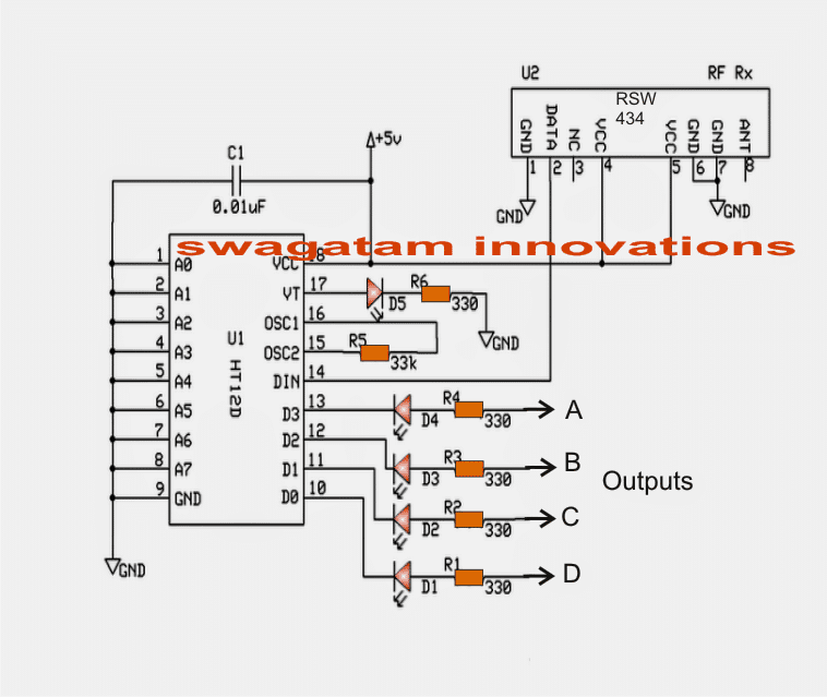 Circuito de controle remoto RF simples sem microcontrolador 11 Montagem dos módulos