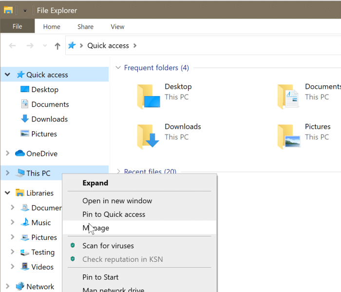 abrir o gerenciamento de disco no Windows 10 pic5