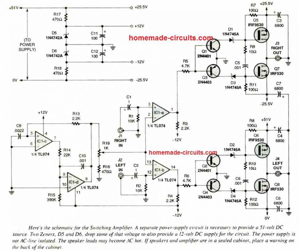 Circuito Amplificador de Comutação
