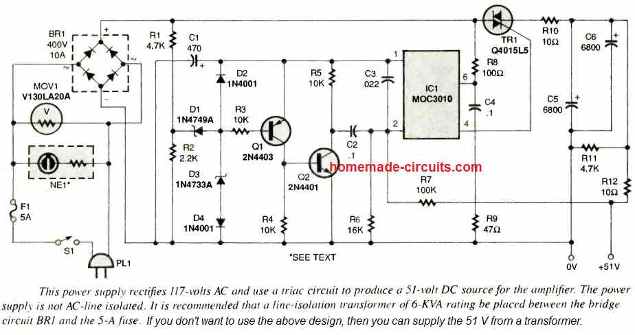 Circuito de Fonte de Alimentação