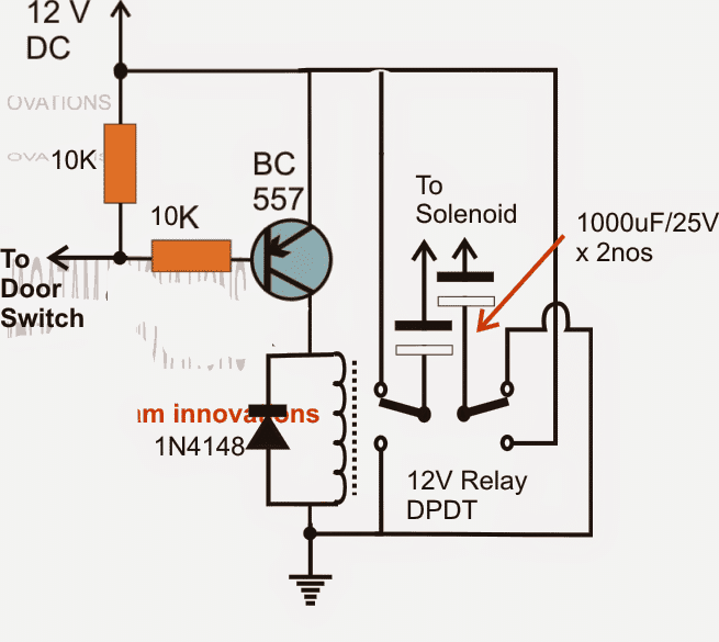 Otimizador de fechamento de porta de carro Como o circuito deve funcionar