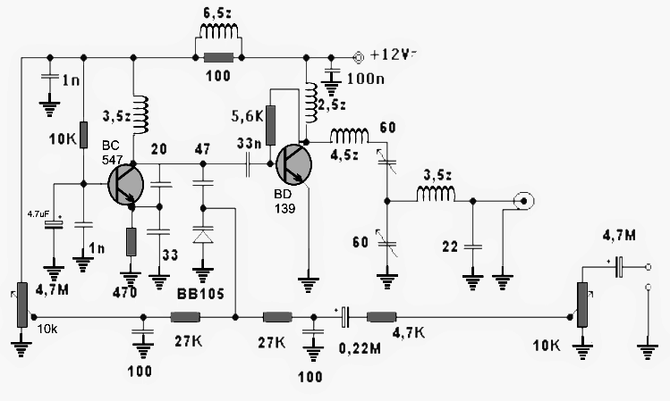 Circuito transmissor de 1,5 watts 1 Circuito transmissor de 1,5 watts