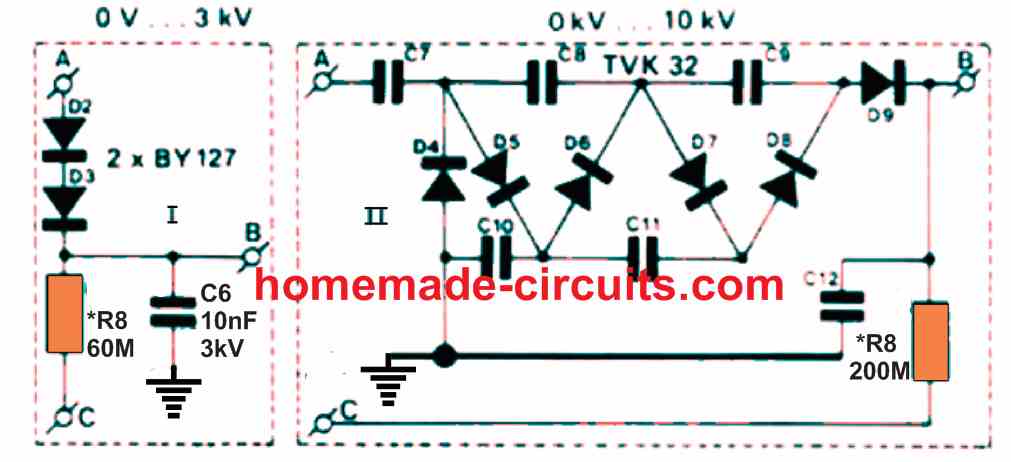 Circuito Gerador de Alta Potência 10 kv