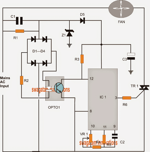 Circuito Regulador de Ventilador Controlado por PWM 1 Diagrama de circuito