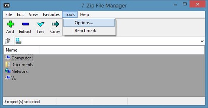 Remova o 7-zip do menu de contexto no Windows step1