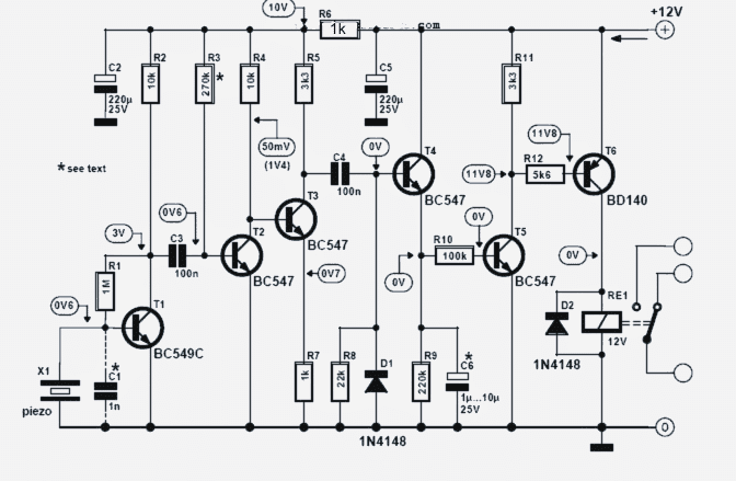 Circuito de controle remoto de celular vibratório 1 Diagrama de circuito