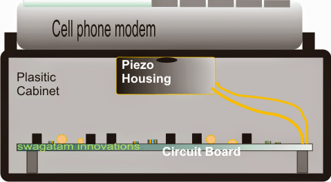 Circuito de controle remoto de celular vibratório 5 Usando Piezo como o sensor