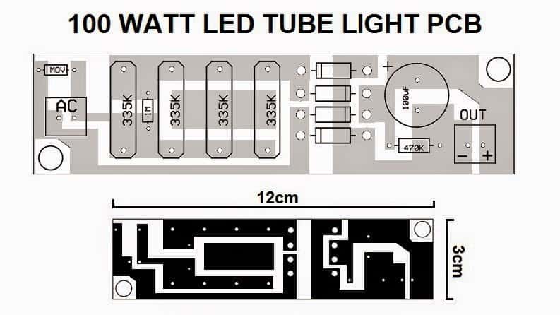 Tubo de luz LED baseado em capacitor usando LEDs de 1 watt 7 Usando um indutor como supressor de surto