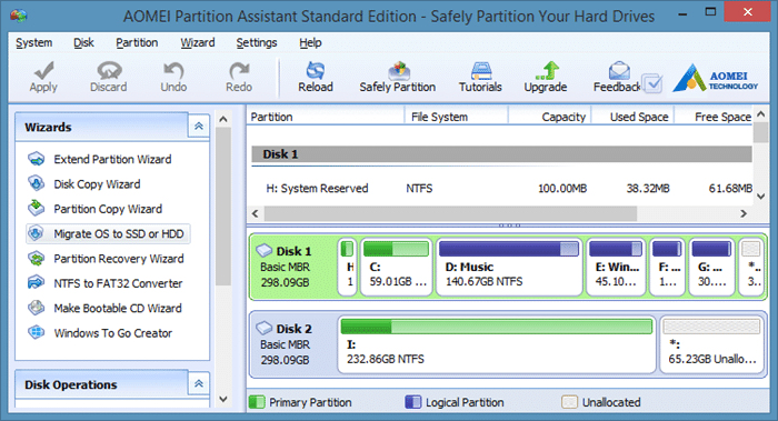 Migre o Windows 8 para o SSD usando o Partition Assistant step1