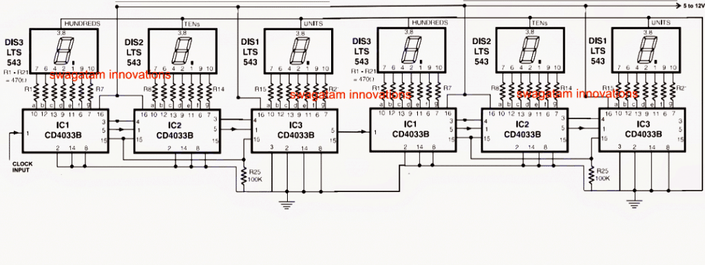 Sensor de fluxo de água analógico/circuito medidor - Verifique a taxa de fluxo de água 3 Integração com um circuito decodificador digital