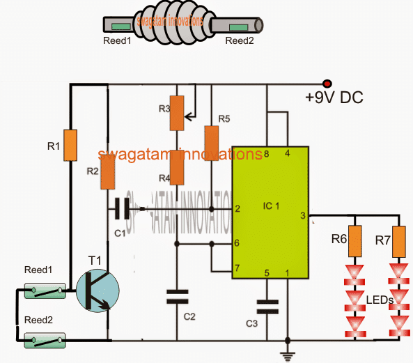 Faça este LED Cricket Stump Circuit em casa 3 Circuito de Eléctrodos de LED