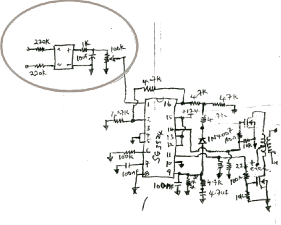 Circuito Automático de Regulação de Tensão PWM SG 3525 1 O problema do circuito:
