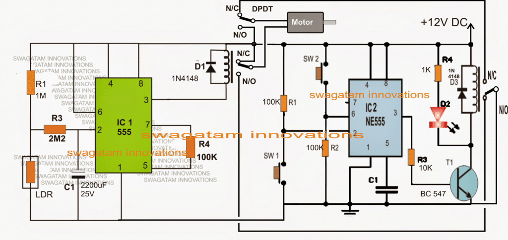Circuito controlador de porta automática de galinheiro 1 Especificações técnicas