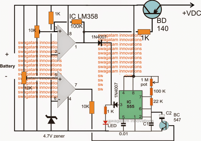 Circuito Indicador de Falha de Carregamento da Bateria