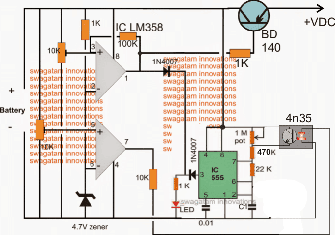 Circuito Indicador de Falha de Carregamento da Bateria