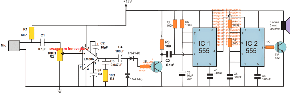 Como fazer um circuito preventivo de latidos de cães usando a dissuasão de alta frequência 5 Aumentando o alcance acima de 50 Metros