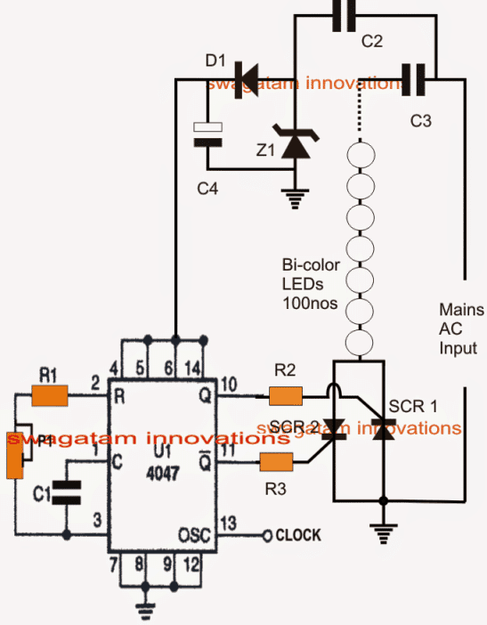 Faça este circuito pisca-pisca LED bicolor de 2 pinos 3 Usando LEDs bicolores de 2 pinos
